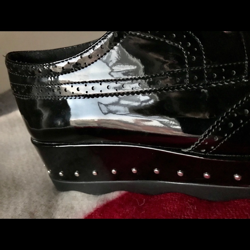 platform patent shoes